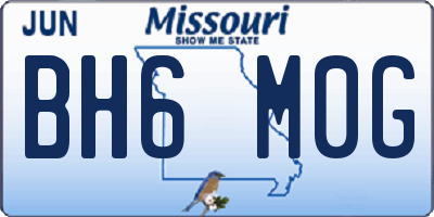 MO license plate BH6M0G