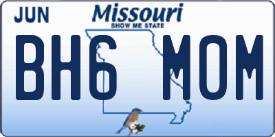MO license plate BH6M0M
