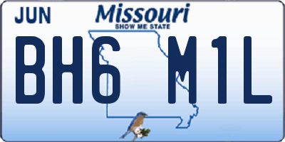 MO license plate BH6M1L