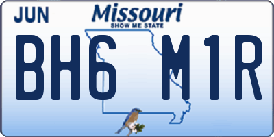 MO license plate BH6M1R