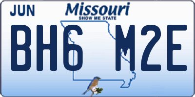 MO license plate BH6M2E