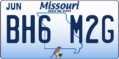 MO license plate BH6M2G