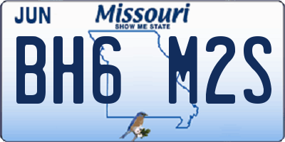 MO license plate BH6M2S