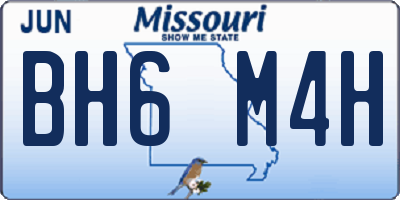 MO license plate BH6M4H