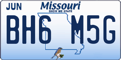 MO license plate BH6M5G
