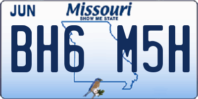 MO license plate BH6M5H