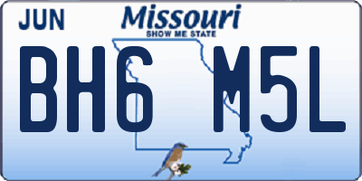 MO license plate BH6M5L