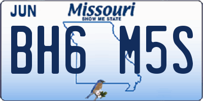 MO license plate BH6M5S