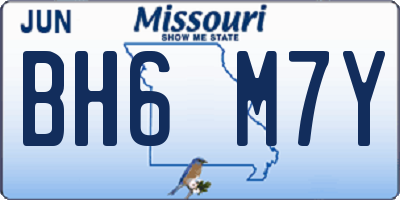 MO license plate BH6M7Y