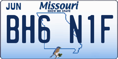 MO license plate BH6N1F