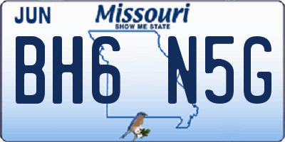 MO license plate BH6N5G