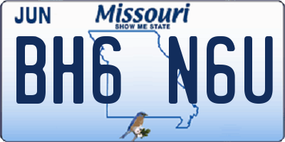 MO license plate BH6N6U