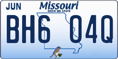 MO license plate BH6O4Q