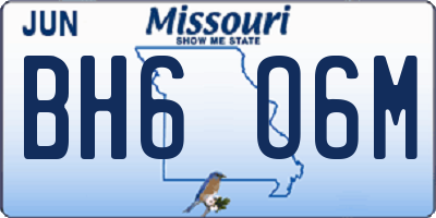 MO license plate BH6O6M