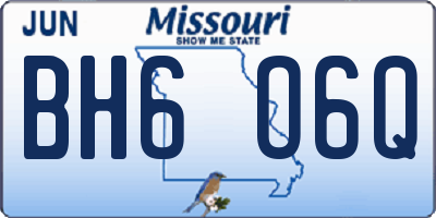 MO license plate BH6O6Q