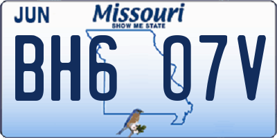 MO license plate BH6O7V