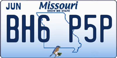 MO license plate BH6P5P
