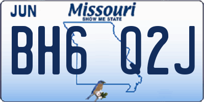 MO license plate BH6Q2J