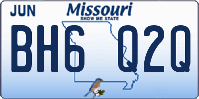 MO license plate BH6Q2Q