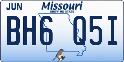 MO license plate BH6Q5I
