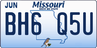 MO license plate BH6Q5U