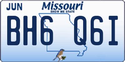 MO license plate BH6Q6I