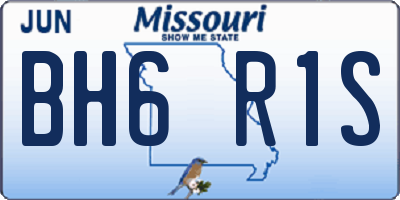 MO license plate BH6R1S
