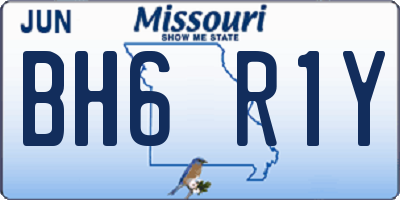 MO license plate BH6R1Y