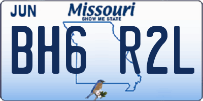 MO license plate BH6R2L