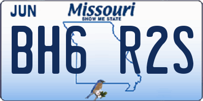 MO license plate BH6R2S