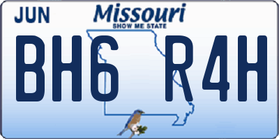 MO license plate BH6R4H