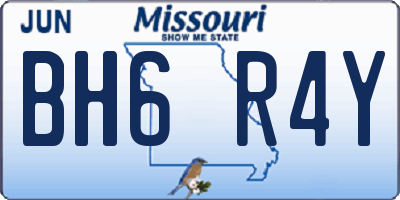 MO license plate BH6R4Y