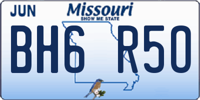 MO license plate BH6R5O