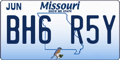 MO license plate BH6R5Y