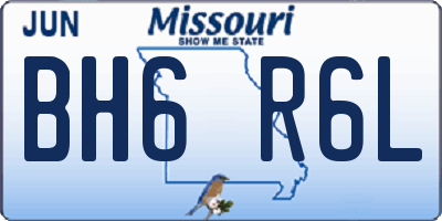 MO license plate BH6R6L