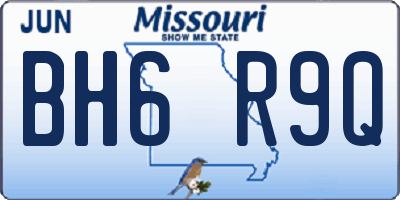 MO license plate BH6R9Q