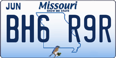 MO license plate BH6R9R