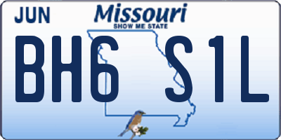MO license plate BH6S1L