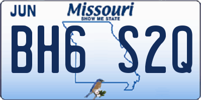 MO license plate BH6S2Q