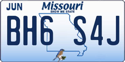 MO license plate BH6S4J