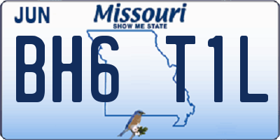 MO license plate BH6T1L
