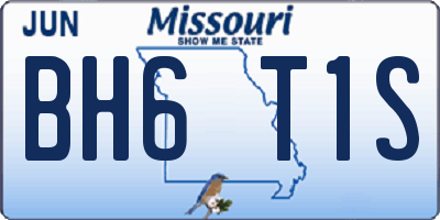 MO license plate BH6T1S