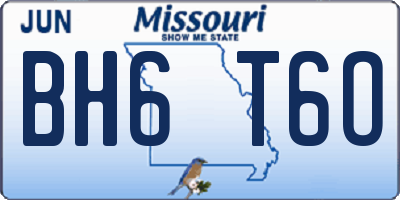 MO license plate BH6T6O