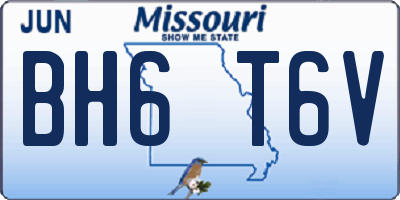 MO license plate BH6T6V