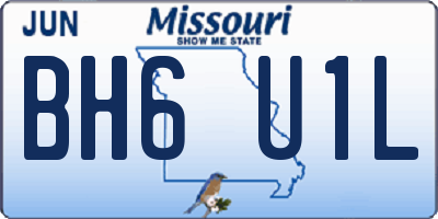 MO license plate BH6U1L