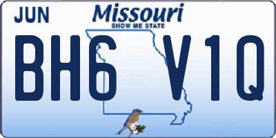 MO license plate BH6V1Q