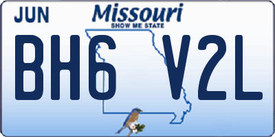 MO license plate BH6V2L