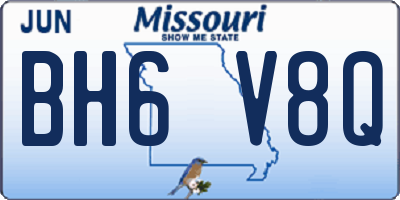 MO license plate BH6V8Q
