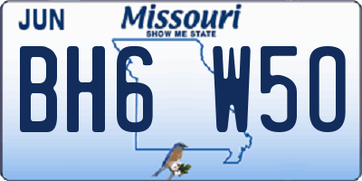 MO license plate BH6W5O