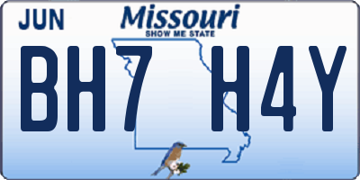 MO license plate BH7H4Y